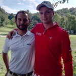 Profesionální hráč z Golf59 Milan Vantuch a Vincent Palm, který se v Praze umístil na 4. místě Long Drivers European Tour.